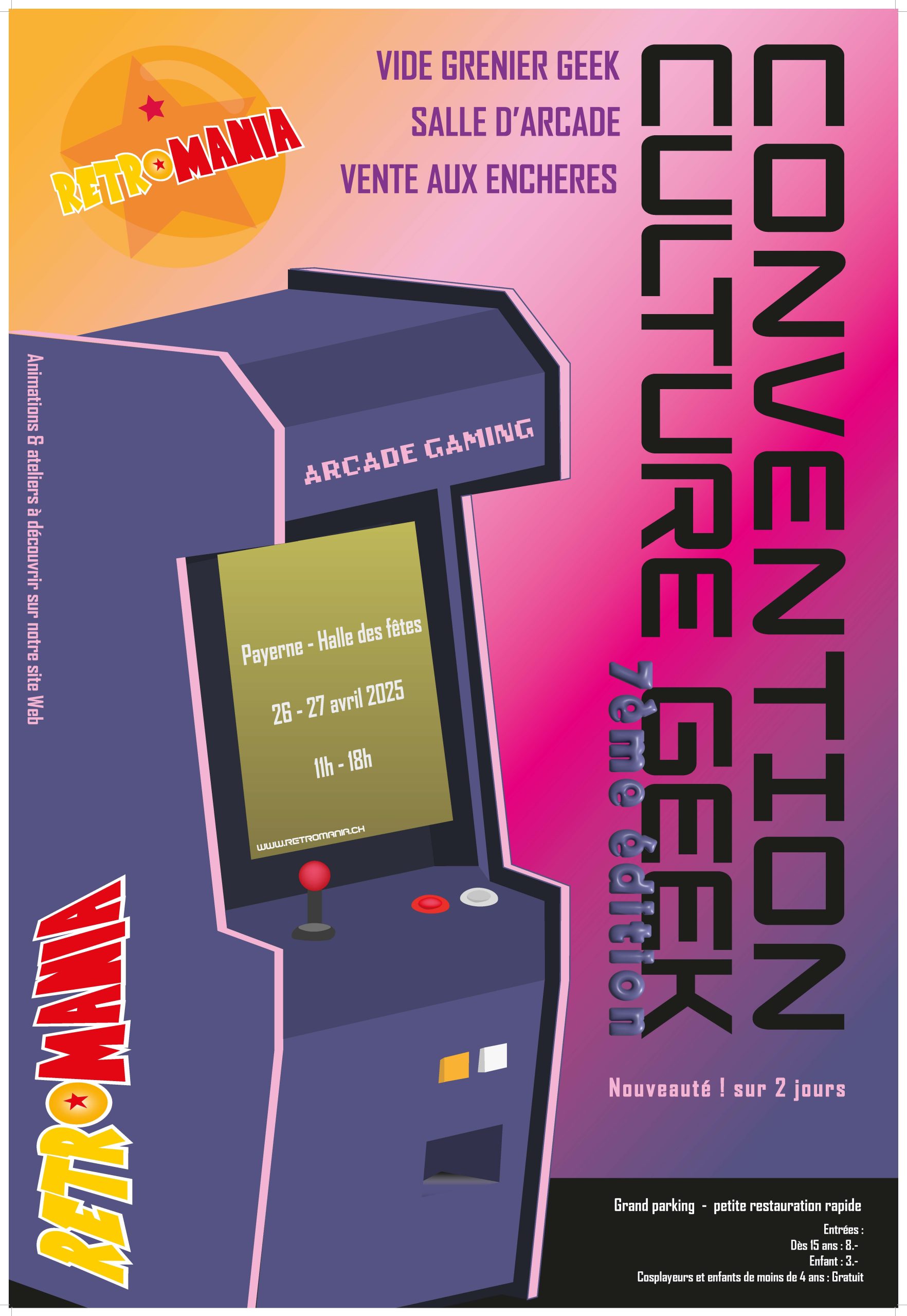 Série de supports visuels pour RetroMania (Convention)